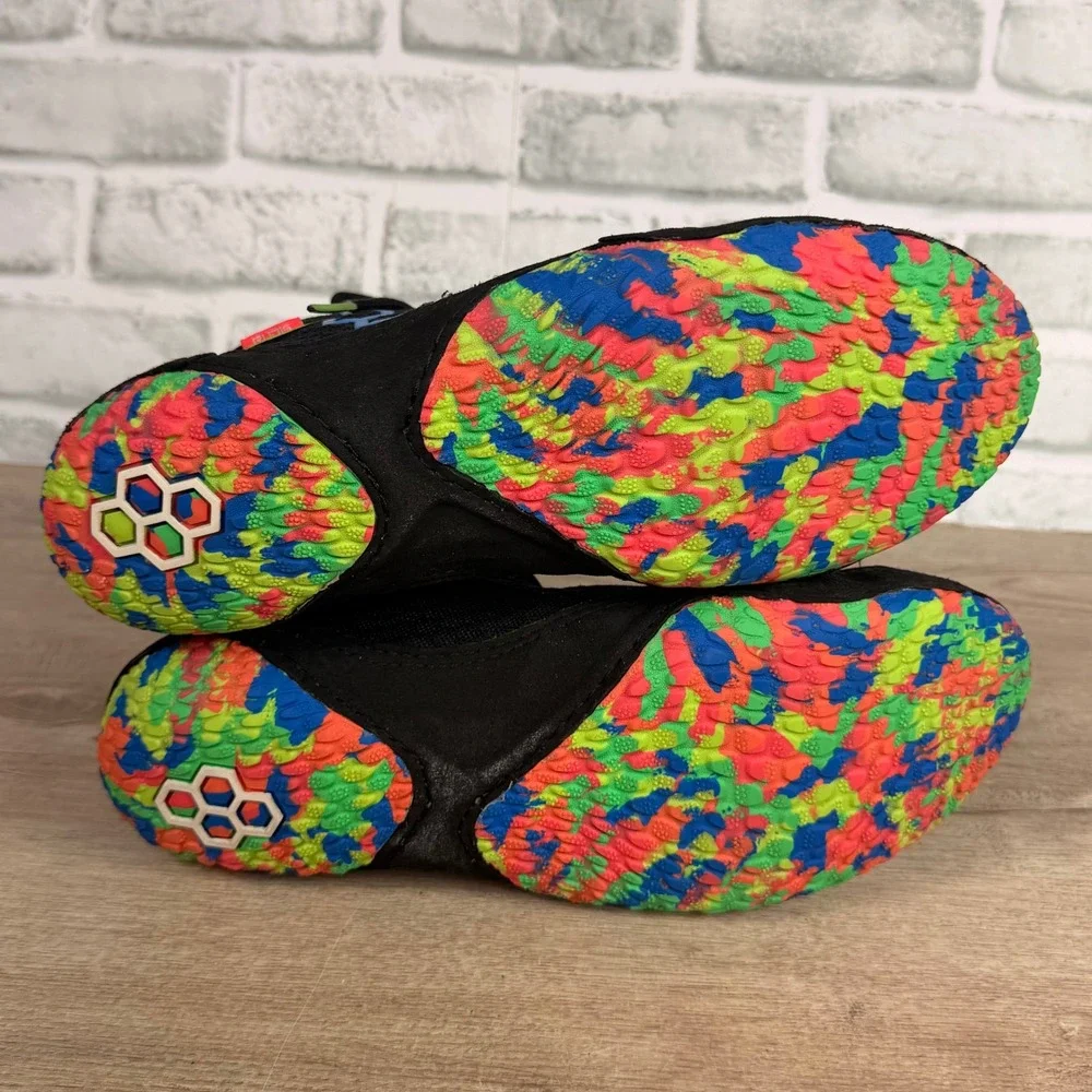 Rudis Alpha Wrestling Shoes Neon Multi Black Mens 10